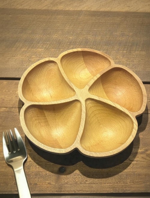 5 Bölmeli Masif Kayın Ahşap Çerezlik & Kahvaltılık Sunumluk – El Yapımı Doğal Ahşap Servis Tabağı 215 mm 5 Bölmeli Masif Kayın Ahşap Çerezlik & Kahvaltılık Sunumluk – El Yapımı Doğal Ahşap Servis Tabağı 215 mm