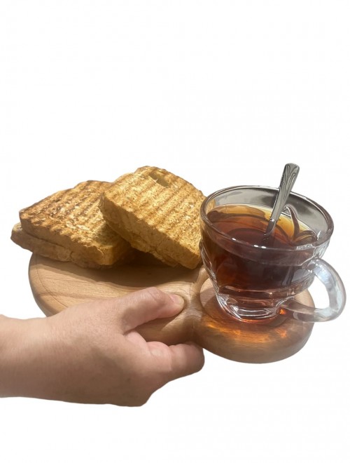 Kalp Figürlü Ahşap Atıştırmalık tepsisi