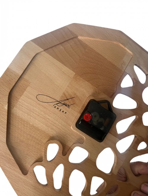 AHŞAP 35cm kişiye özel hediyelik veya yazısız duvar saati