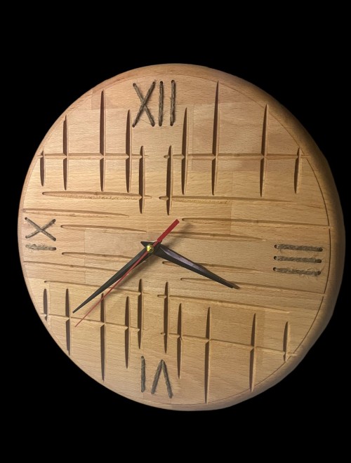 Ahşap Roma Rakamlı Duvar Saati