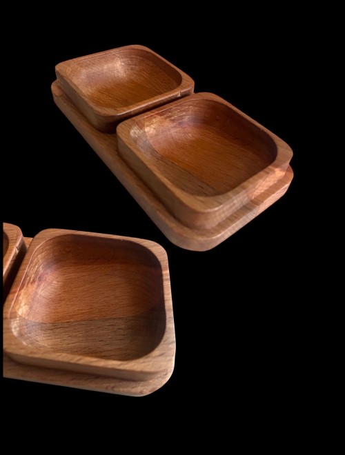 El Yapımı Ahşap Sunum Kasesi – Çerez, Peynir, Zeytin ve Reçel İçin Şık ve Fonksiyonel Tasarım