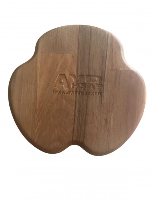 3 Bölmeli Doğal Masif Kayın Ahşap Sunumluk | El Yapımı Çerezlik & İkramlık | Aydahşap Özel Üretim