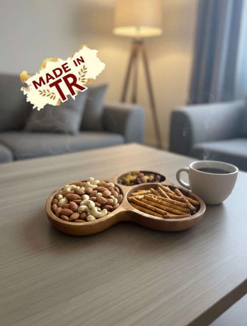 Doğal Ahşap 3 Bölmeli minimal Çerezlik – Kayın Masif Kuruyemişlik, Kahvaltılık ve Atıştırmalık Sunum Tabağı Doğal Ahşap 3 Bölmeli minimal Çerezlik – Kayın Masif Kuruyemişlik, Kahvaltılık ve Atıştırmalık Sunum Tabağı