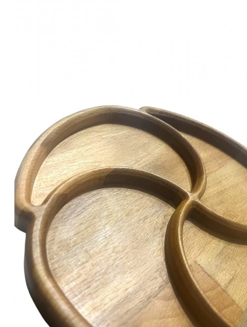 Doğal Kayın Ahşap 4 Bölmeli Sunumluk Tabak – 23,5 cm Çap | Çerezlik & Kahvaltılık Servis Tabağı Doğal Kayın Ahşap 4 Bölmeli Sunumluk Tabak – 23,5 cm Çap | Çerezlik & Kahvaltılık Servis Tabağı