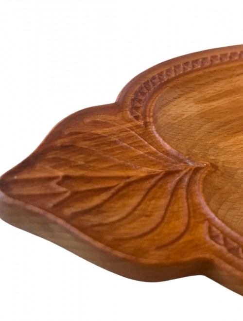Doğal Ahşap Yaprak Desenli Servis ve Sunum Tabağı – El Yapımı, Çok Amaçlı Doğal Ahşap Yaprak Desenli Servis ve Sunum Tabağı – El Yapımı, Çok Amaçlı