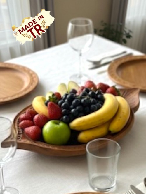 Doğal Ahşap Yaprak Desenli Servis ve Sunum Tabağı – El Yapımı, Çok Amaçlı Doğal Ahşap Yaprak Desenli Servis ve Sunum Tabağı – El Yapımı, Çok Amaçlı